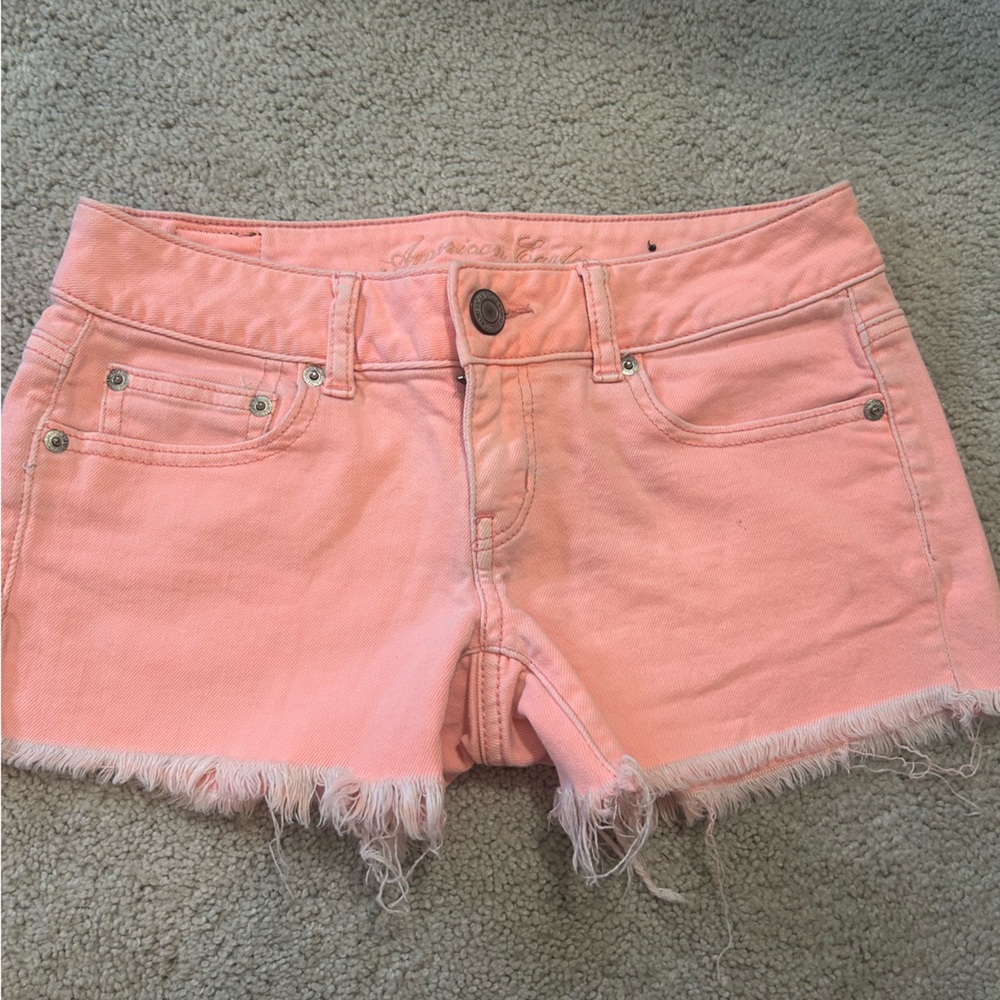 American Eagle coral/pink midi shorts, size 4